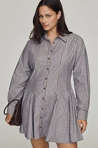 Maeve Godet Mini Shirtdress