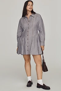 Maeve Godet Mini Shirtdress