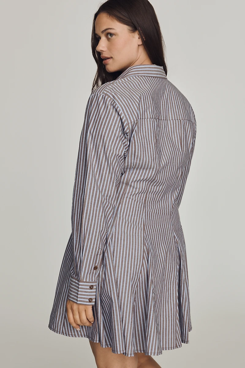 Maeve Godet Mini Shirtdress