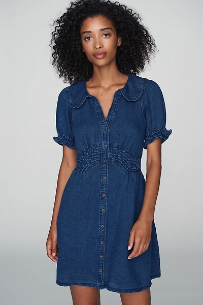 Pilcro Keira 100% Cotton Denim Mini Dress