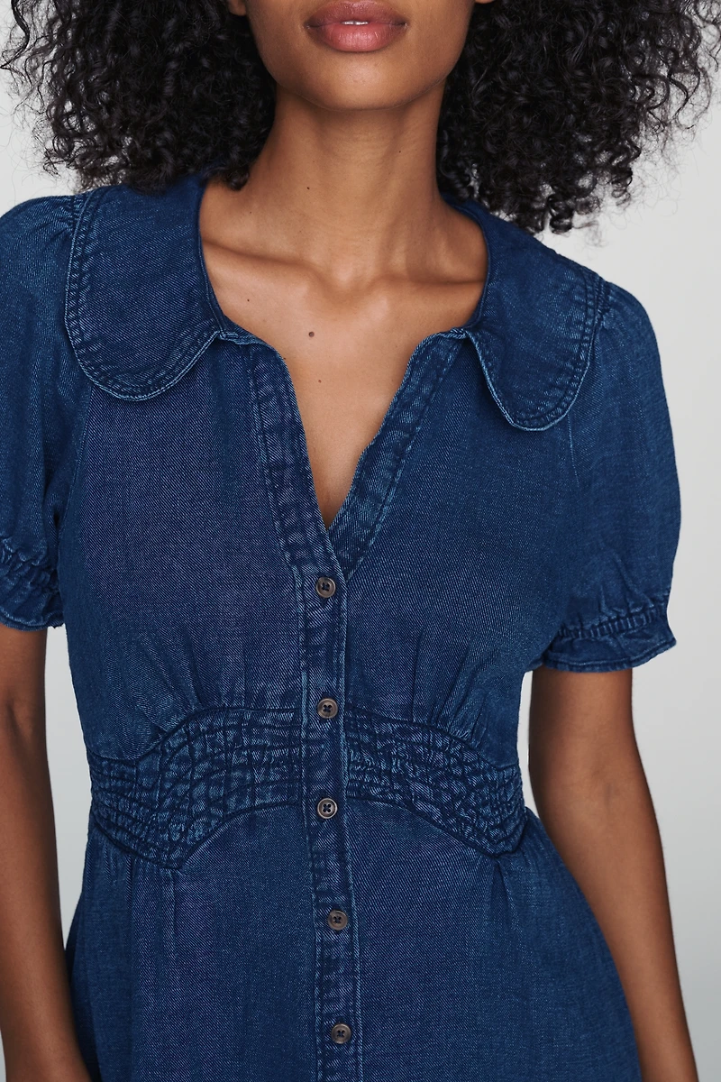 Pilcro Keira 100% Cotton Denim Mini Dress