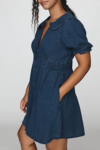 Pilcro Keira 100% Cotton Denim Mini Dress