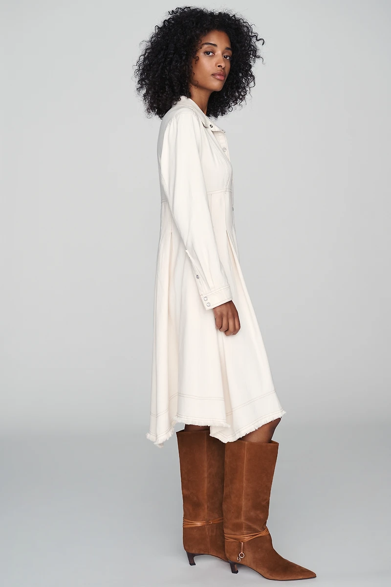Pilcro Denim Waisted Midi Shirtdress