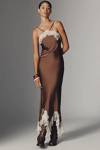 RMN Studio Satin Lace Slip Dress