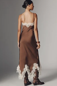 RMN Studio Satin Lace Slip Dress