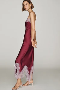 RMN Studio Satin Lace Slip Dress
