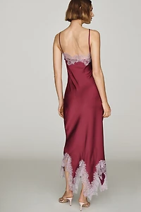 RMN Studio Satin Lace Slip Dress