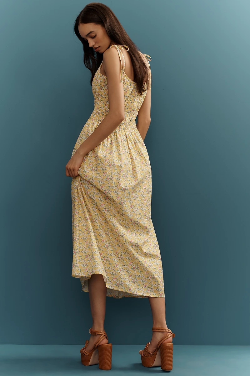 Love The Label x Liberty London Smocked Midi Dress