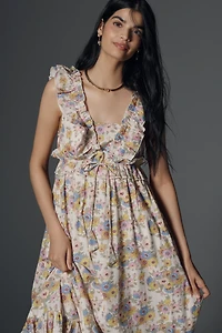 Love The Label x Liberty London Penida Ruffle Maxi Dress