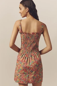 Love The Label Cally Sleeveless Ruffle-Trim Mini Dress