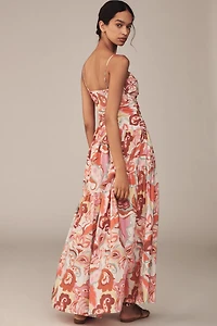 Love The Label Printed Cotton A-Line Maxi Dress