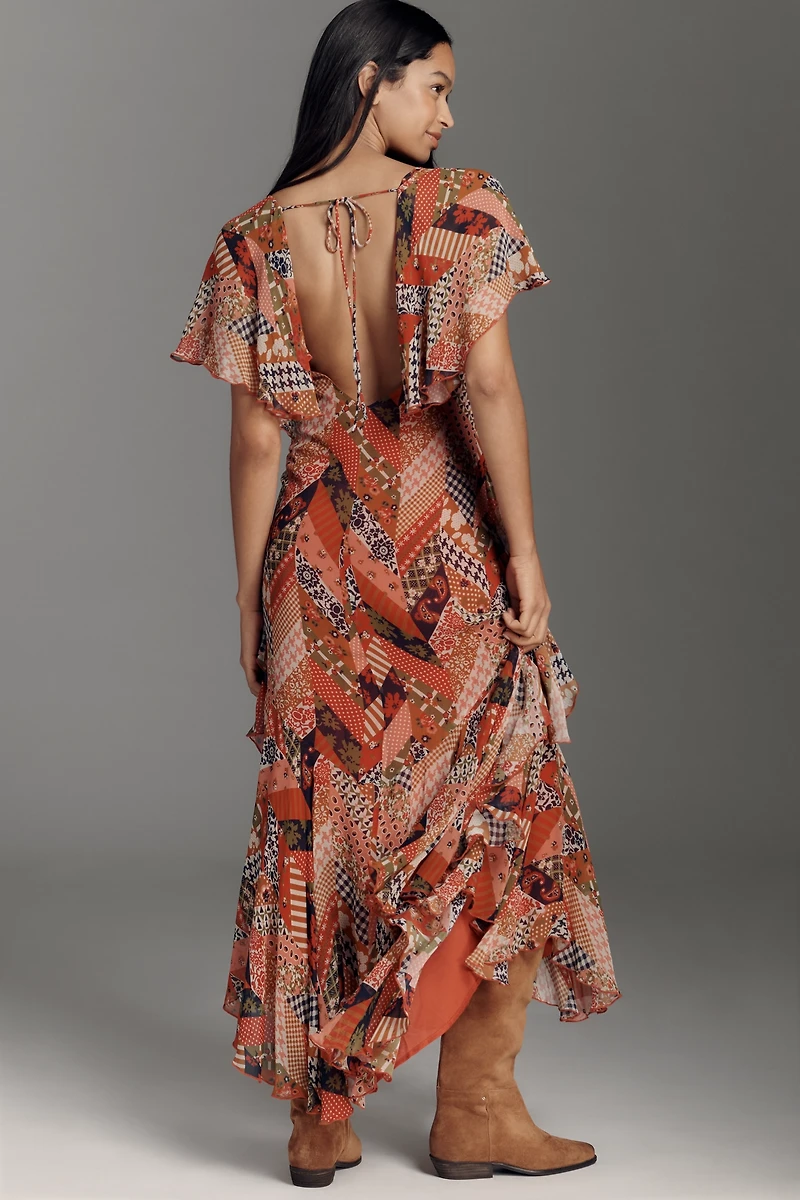 Love The Label Belinda Asymmetric Ruffle Dress