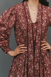 Love The Label Nelly Long-Sleeve Cotton Mini Dress