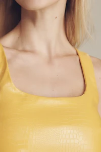 Siempre x Anthropologie Faux-Leather Mini Dress