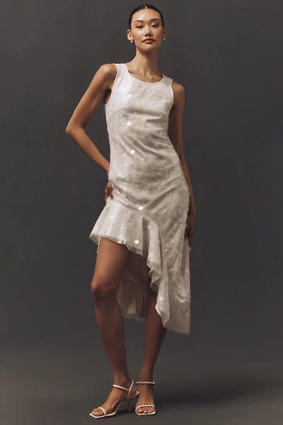 Siempre x Anthropologie Sequin Asymmetrical Dress
