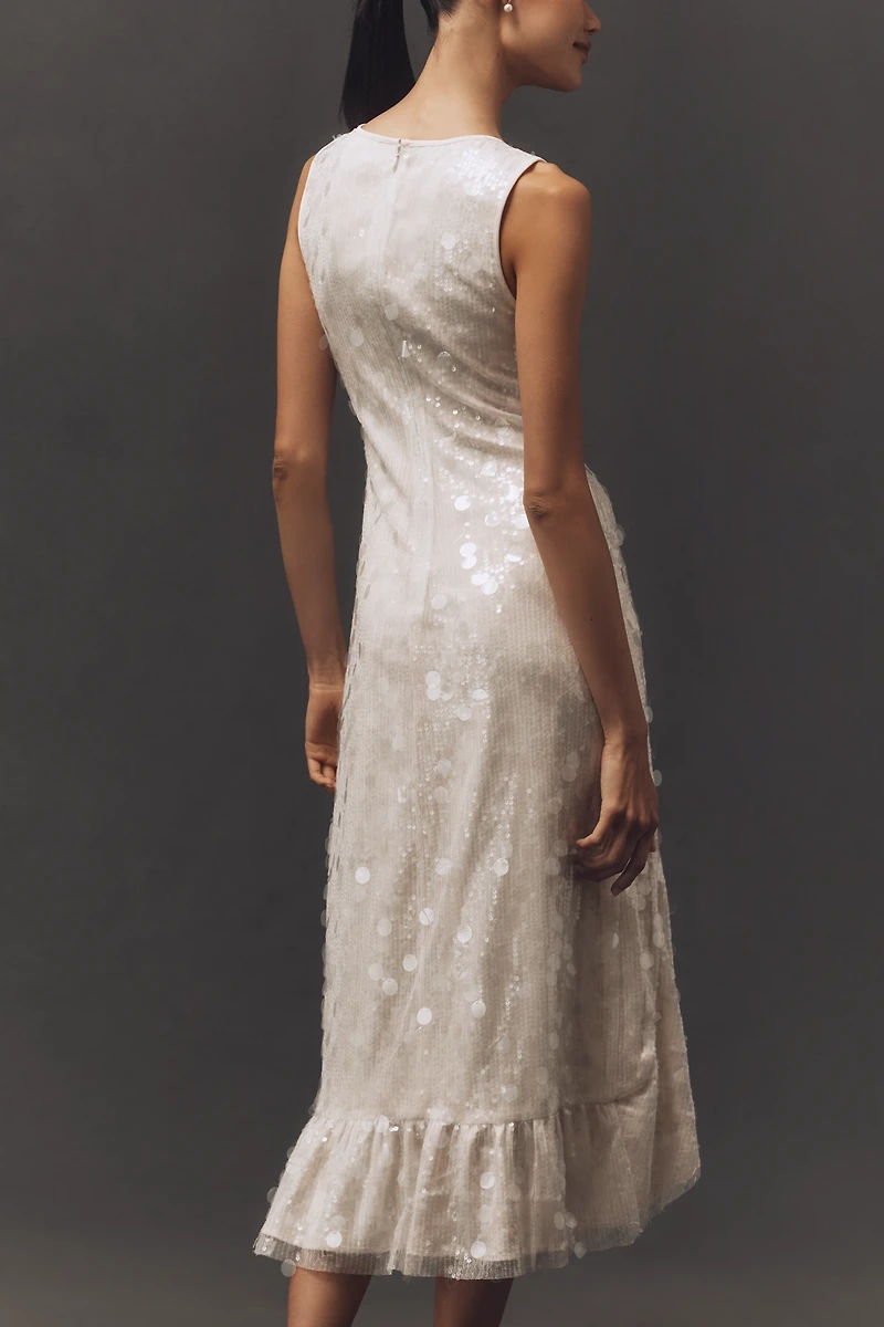 Siempre x Anthropologie Sequin Asymmetrical Dress