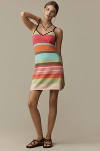 Siempre Cotton V-Neck Mini Sweater Dress