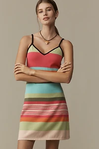 Siempre Cotton V-Neck Mini Sweater Dress