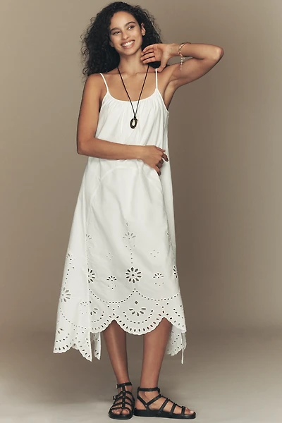 RAISONNEL Eyelet Midi Dress