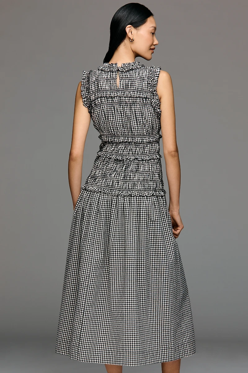 RAISONNEL Sleeveless Smocked Maxi Dress