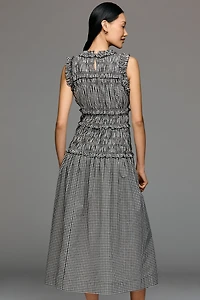 RAISONNEL Sleeveless Smocked Maxi Dress