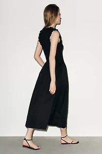 RAISONNEL Square-Neck Midi Dress