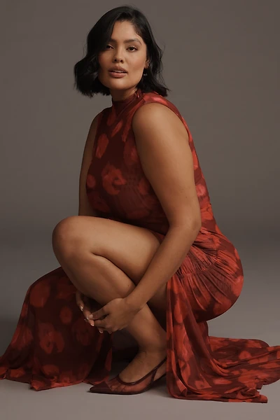 SÆMDI Sleeveless Mock-Neck Maxi Dress