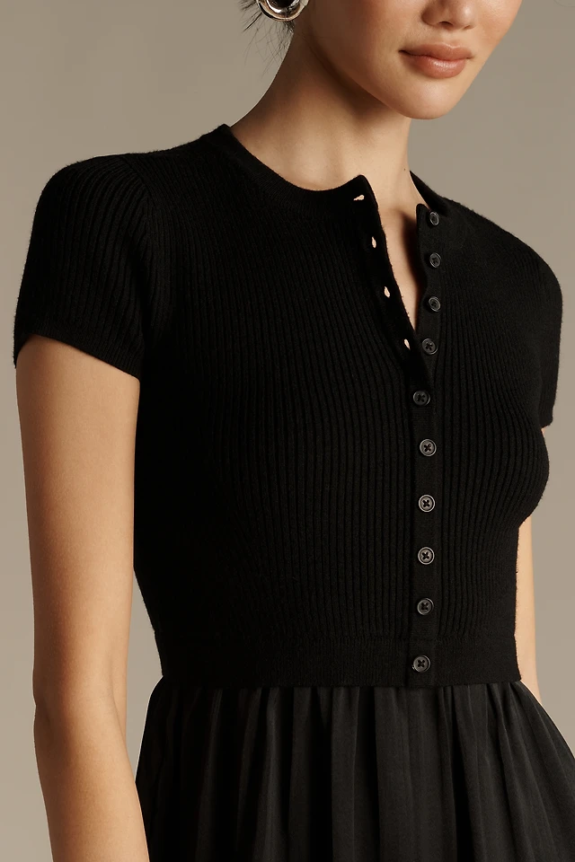 the delphine sweater twofer mini dress By Anthropologie Delphine Sweater Twofer Mini Dress at MarketFair Shoppes in Princeton, NJ