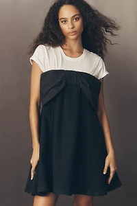 Pilcro Strapless Denim Bow Mini Dress