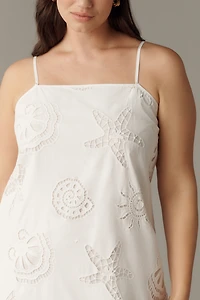 Maude Club Plus Cotton Ciel Eyelet Midi Dress