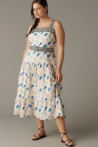 Maude Club Plus Cotton Madeline Belted Midi Dress