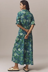 Beau & Ro Alexa Long-Sleeve Midi Shirt Dress