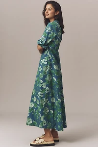 Beau & Ro Alexa Long-Sleeve Midi Shirt Dress