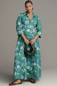 Beau & Ro Alexa Long-Sleeve Midi Shirt Dress