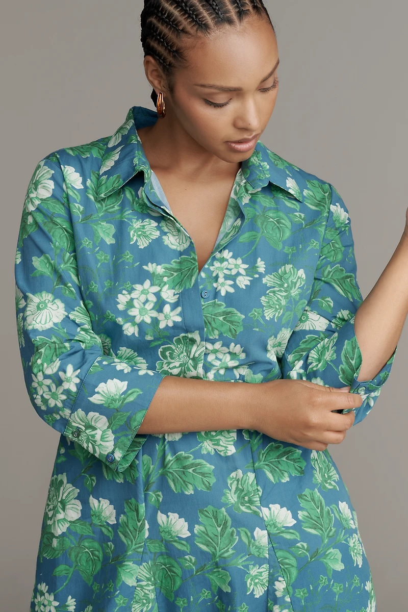 Beau & Ro Alexa Long-Sleeve Midi Shirt Dress