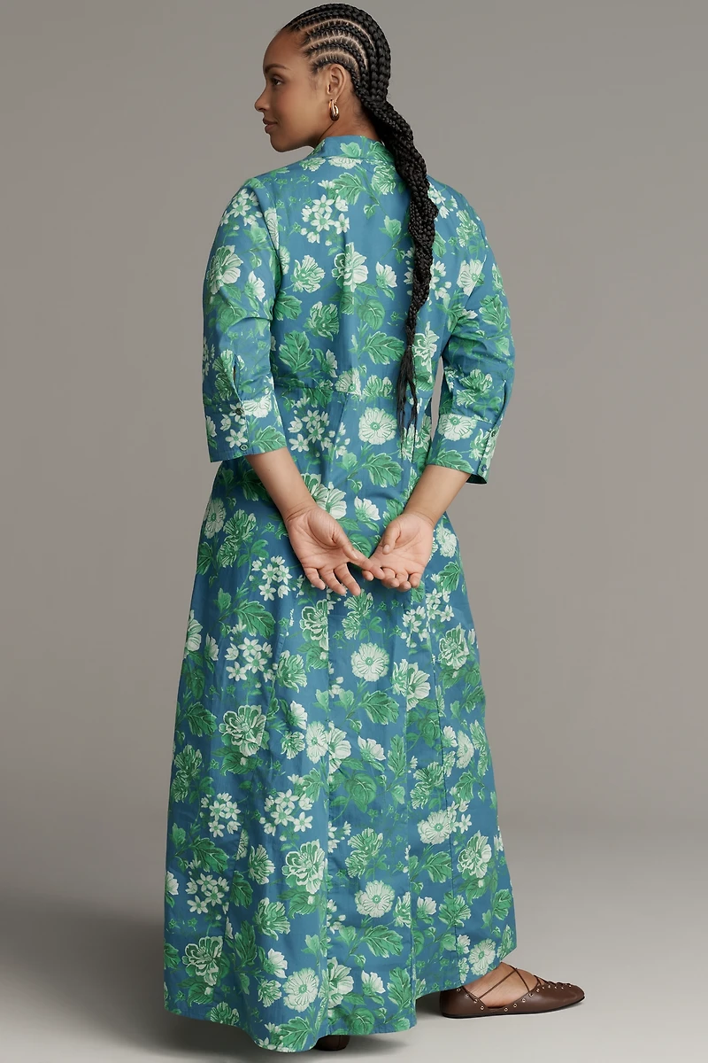 Beau & Ro Alexa Long-Sleeve Midi Shirt Dress