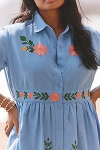 Beau & Ro Elle Cotton Poplin Midi Dress