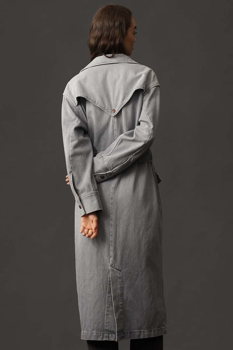 Wrangler Western Denim Trench Coat