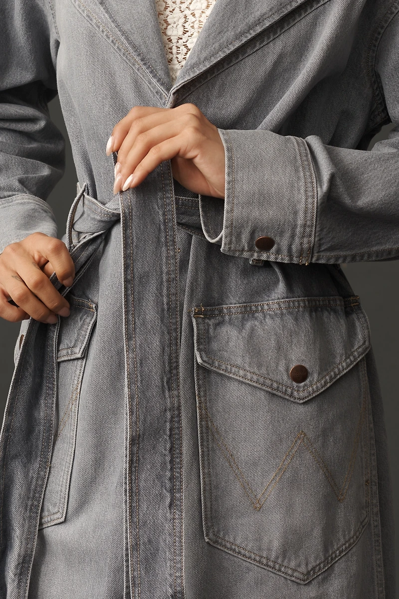 Wrangler Western Denim Trench Coat
