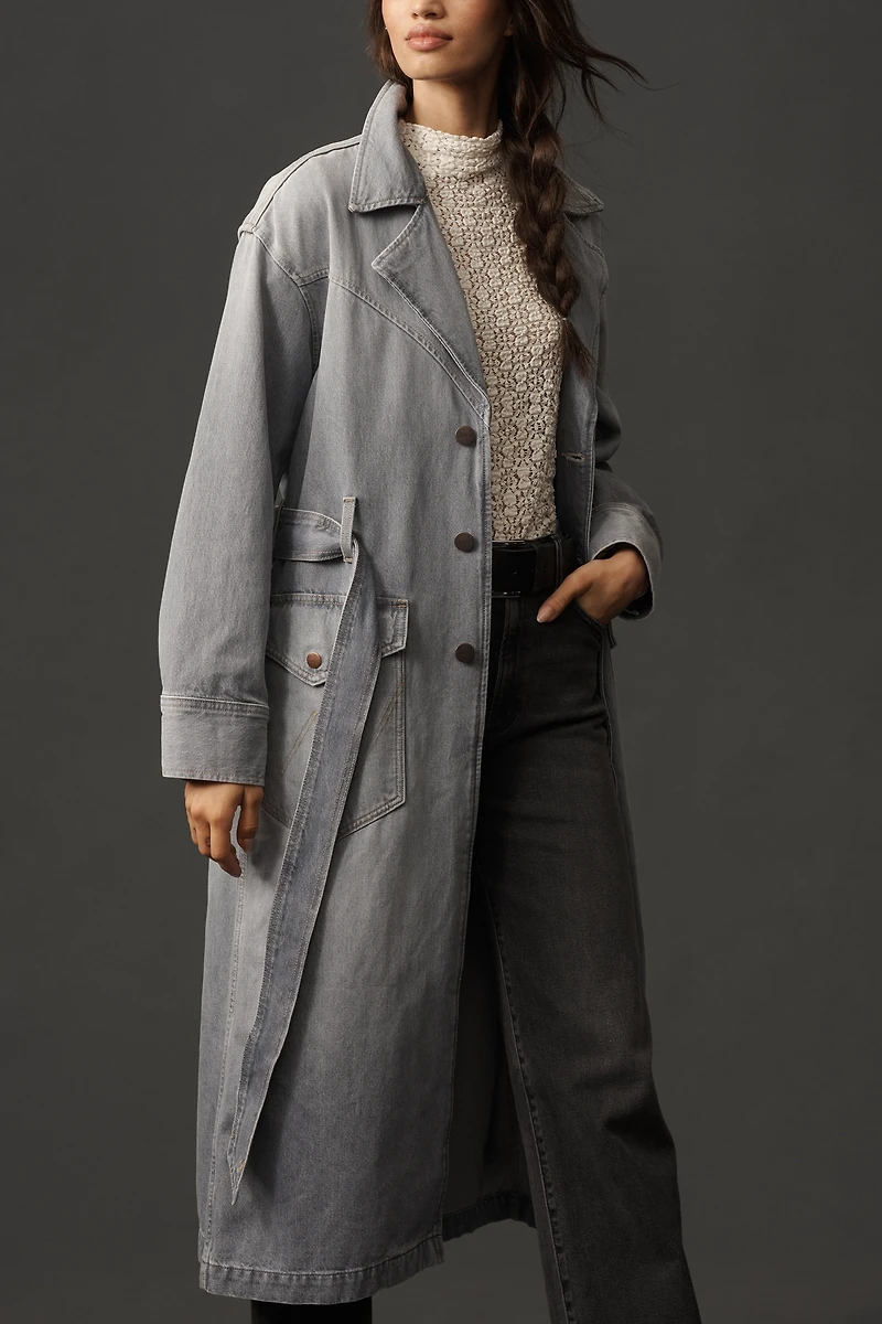 Wrangler Western Denim Trench Coat
