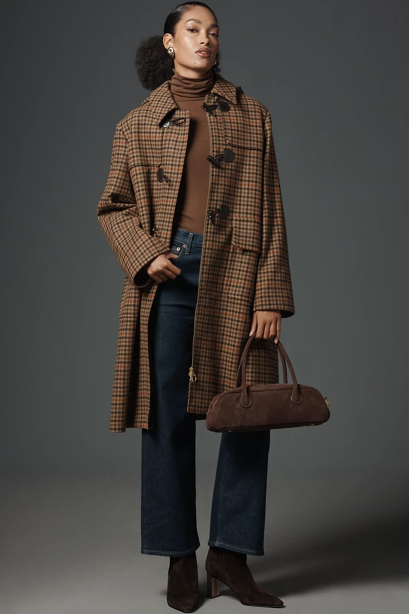 Barbour Melody Check Wool Duffle Coat