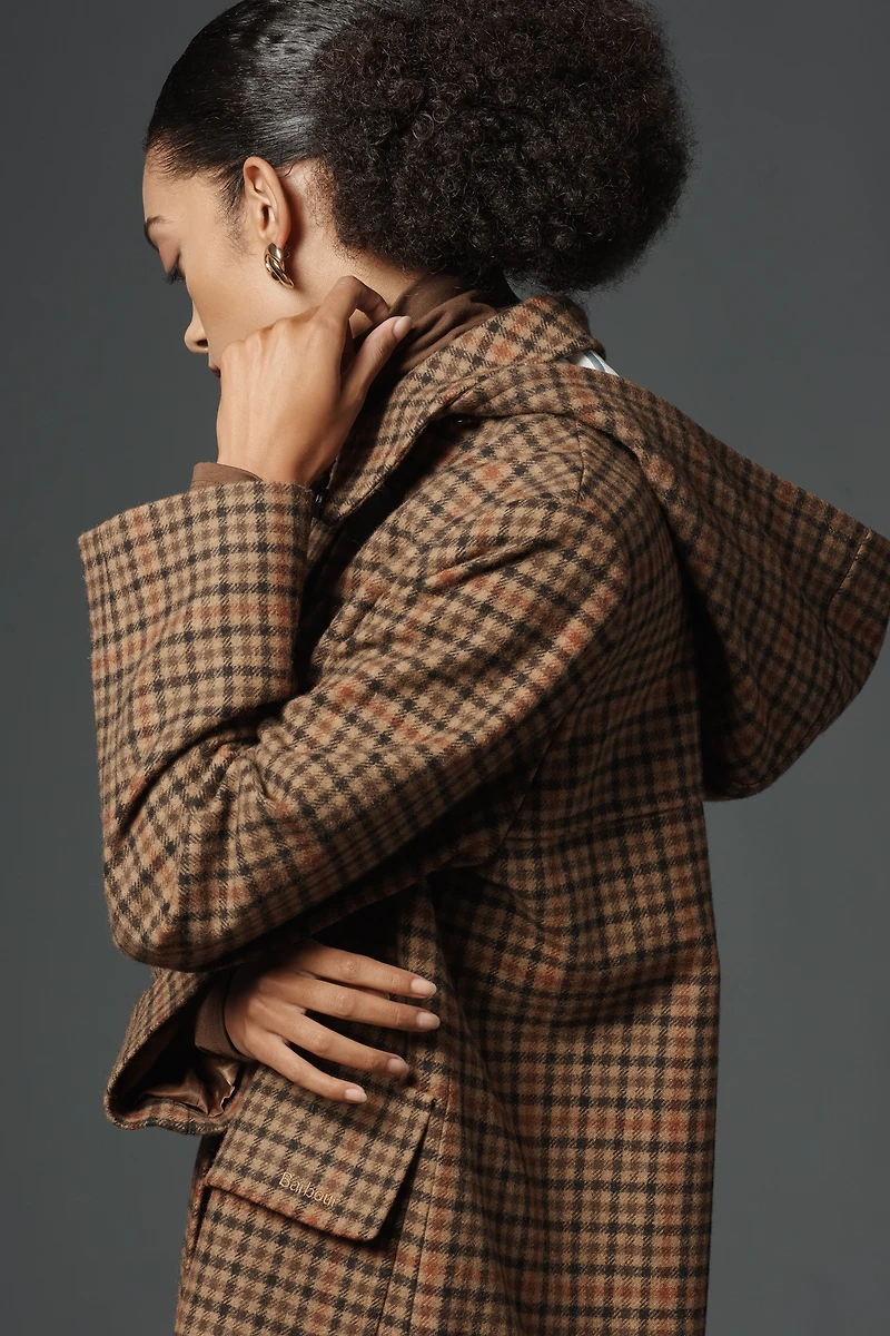 Barbour Melody Check Wool Duffle Coat