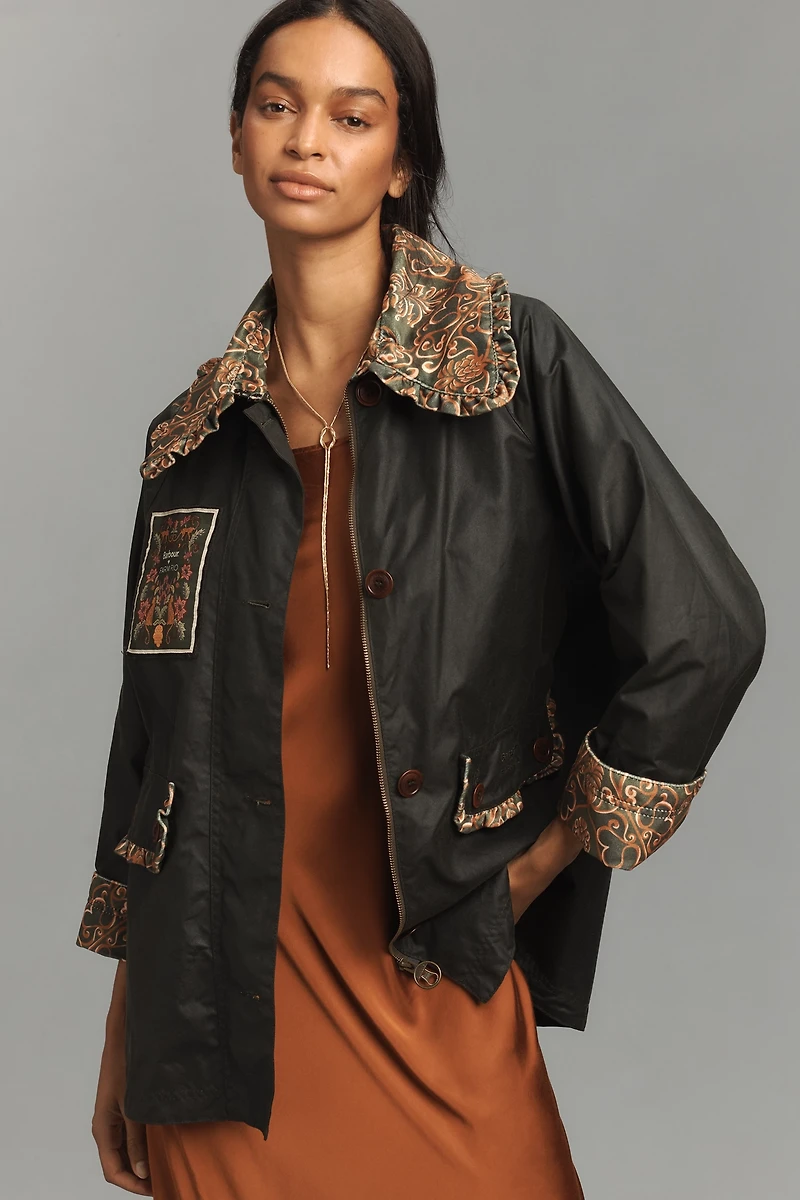 Barbour x Farm Rio Maria-Clara Waxed Jacket