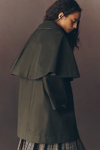 Barbour Fia Showerproof Cape Trench Coat