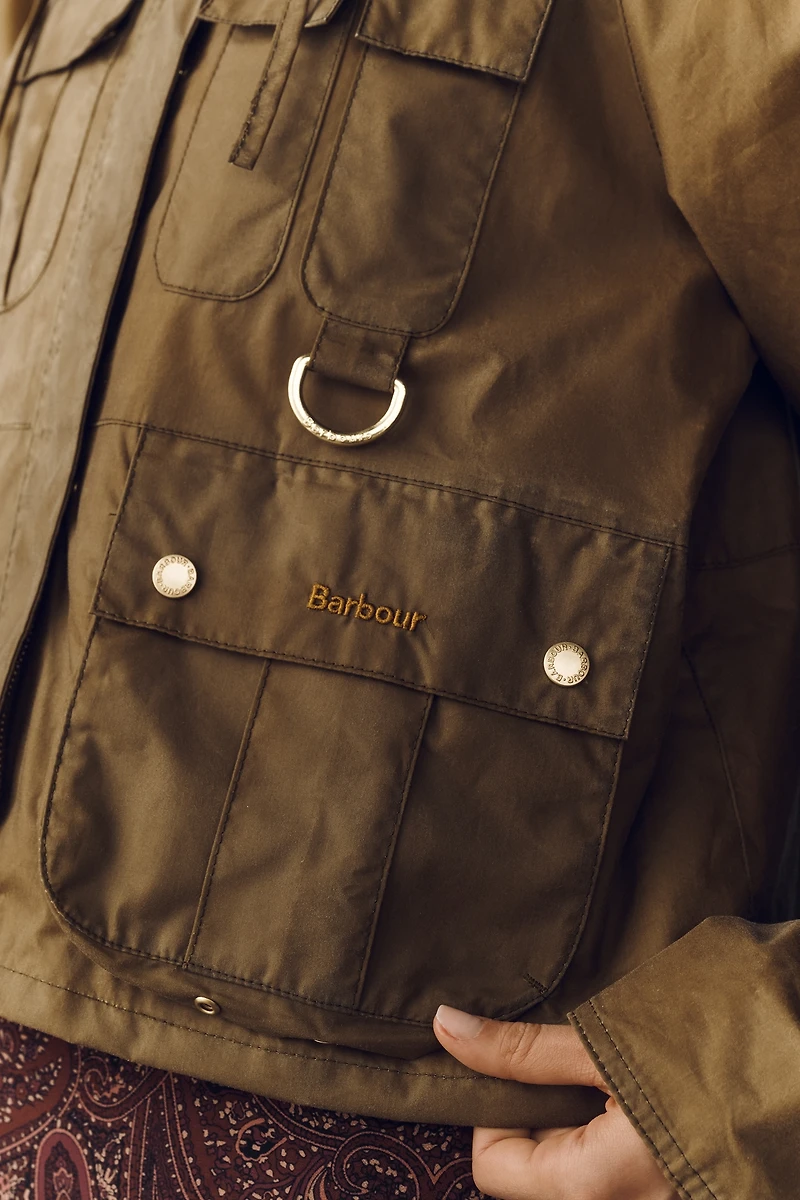 Barbour Liza Waxed Cotton Hooded Jacket