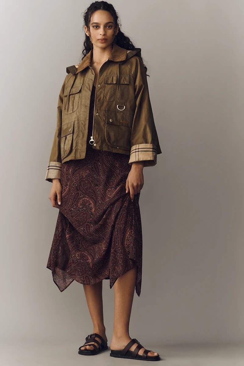 Barbour Liza Waxed Cotton Hooded Jacket