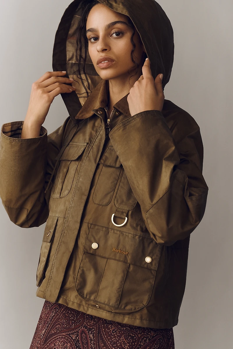 Barbour Liza Waxed Cotton Hooded Jacket