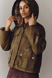 Barbour Liza Waxed Cotton Hooded Jacket