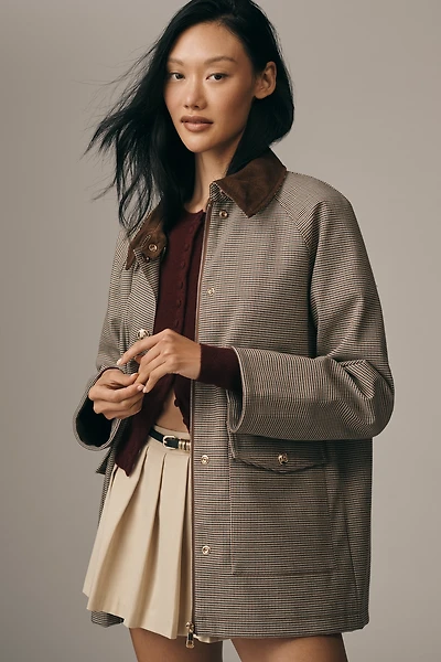 RD Style Bea Houndstooth Quilted Barn Jacket