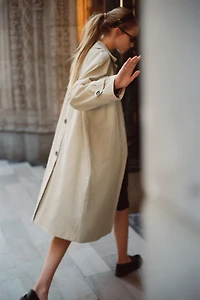 Avec Les Filles Long Trench Coat